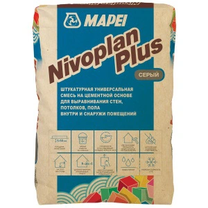 Штукатурка цементная Mapei Nivoplan Plus